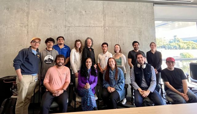 Bioengieering students and faculty with Dr. Blackstock