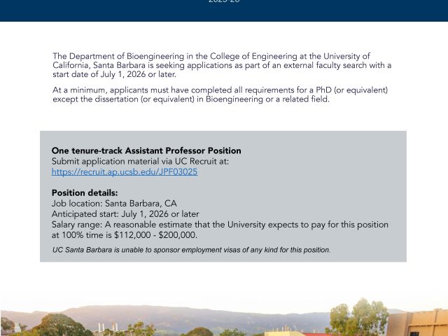 BioE Faculty Search Flyer